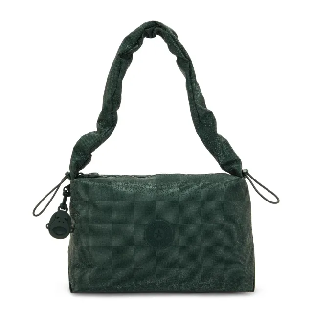 Kipling Eleni M schoudertas Shiny Pixel Green glans