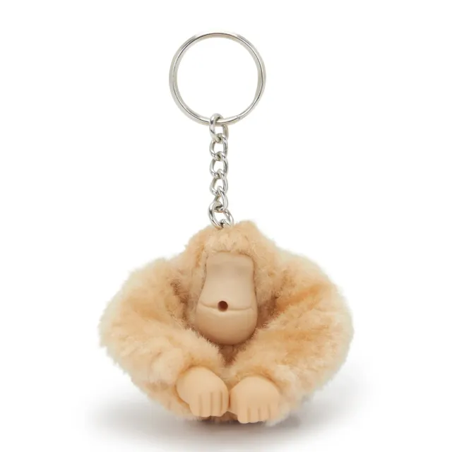 Kipling Monkeyclip S sleutelhanger Early Tan klein aapje