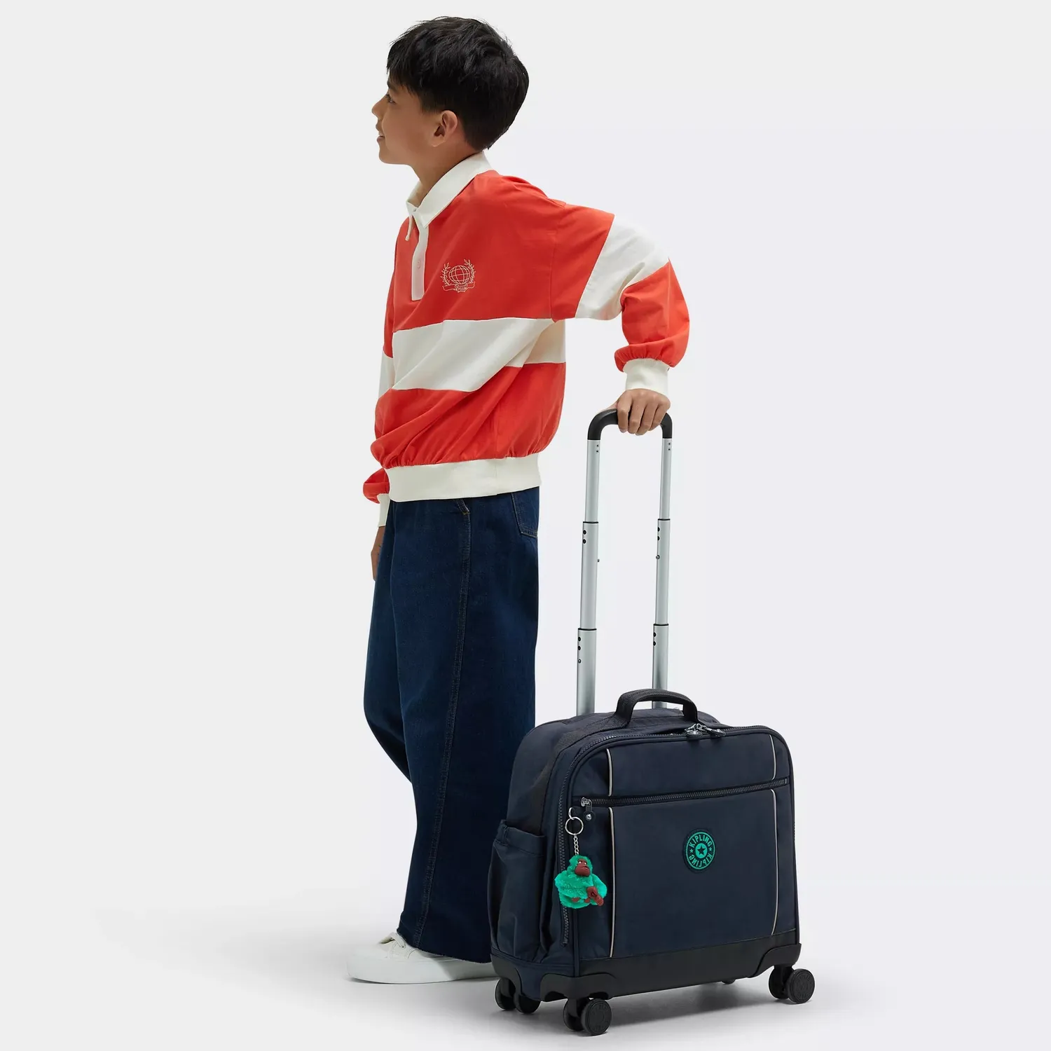 Kipling New Storia trolley Blue Green Block Groot vakken
