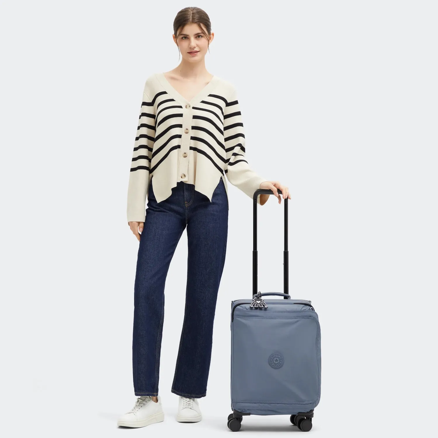 Kipling Spontaneous S koffer Blue Stone klein lichtgewicht