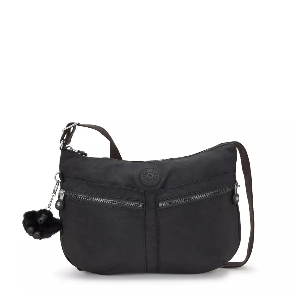 Kipling Izellah schoudertas Black Noir Medium waterafstotend