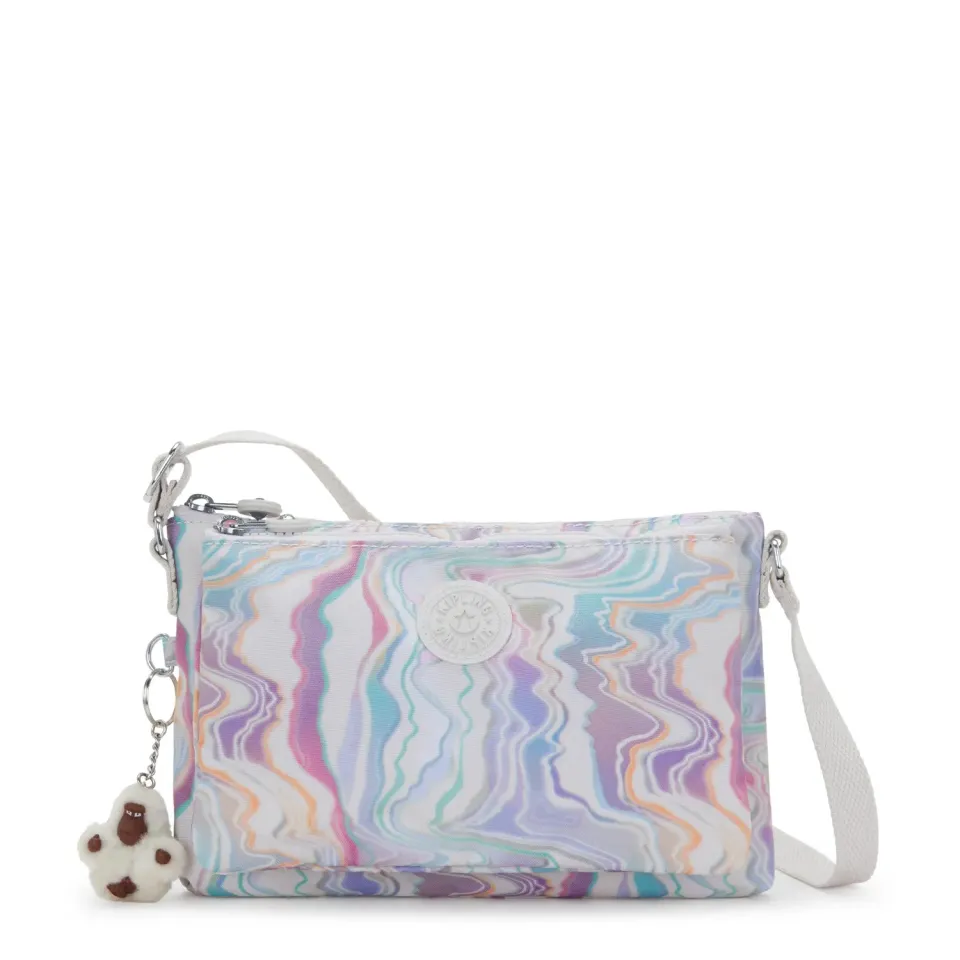 Kipling Mikaela schoudertas klein Tidal Dreams blauw