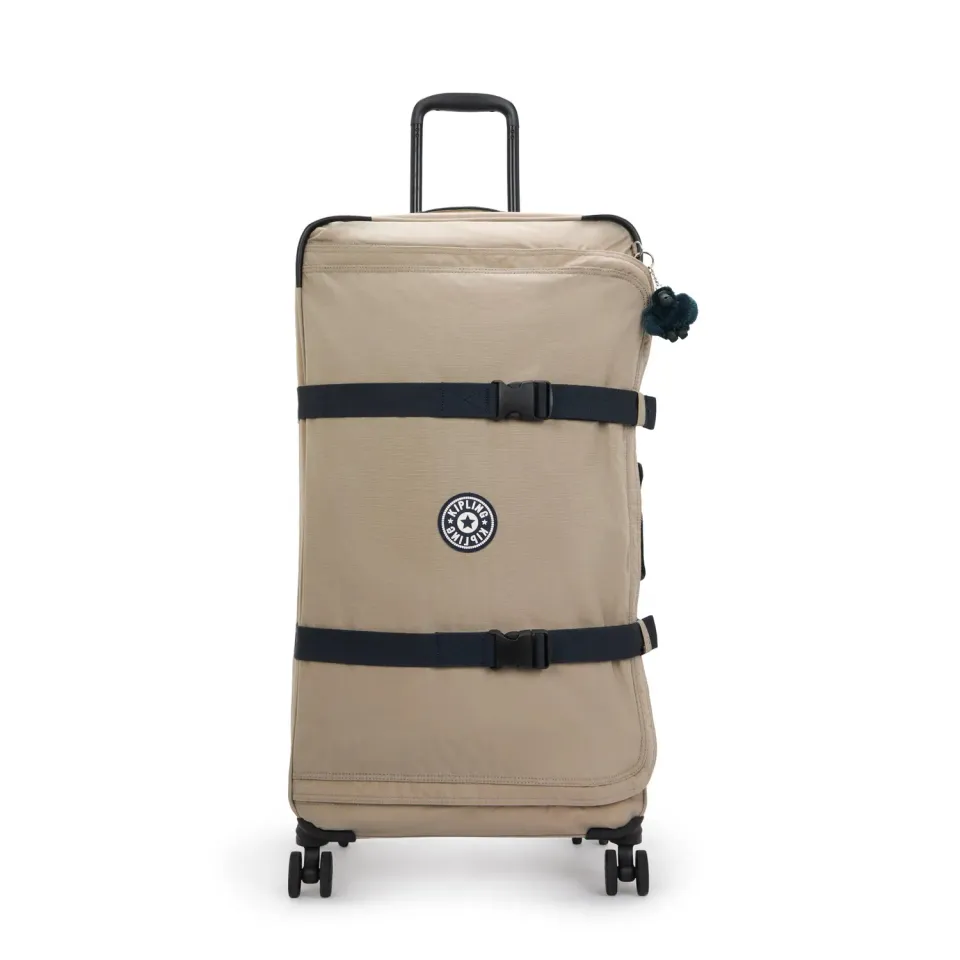 Kipling Spontaneous L koffer Groot Soft Taupe Combo 4 wielen