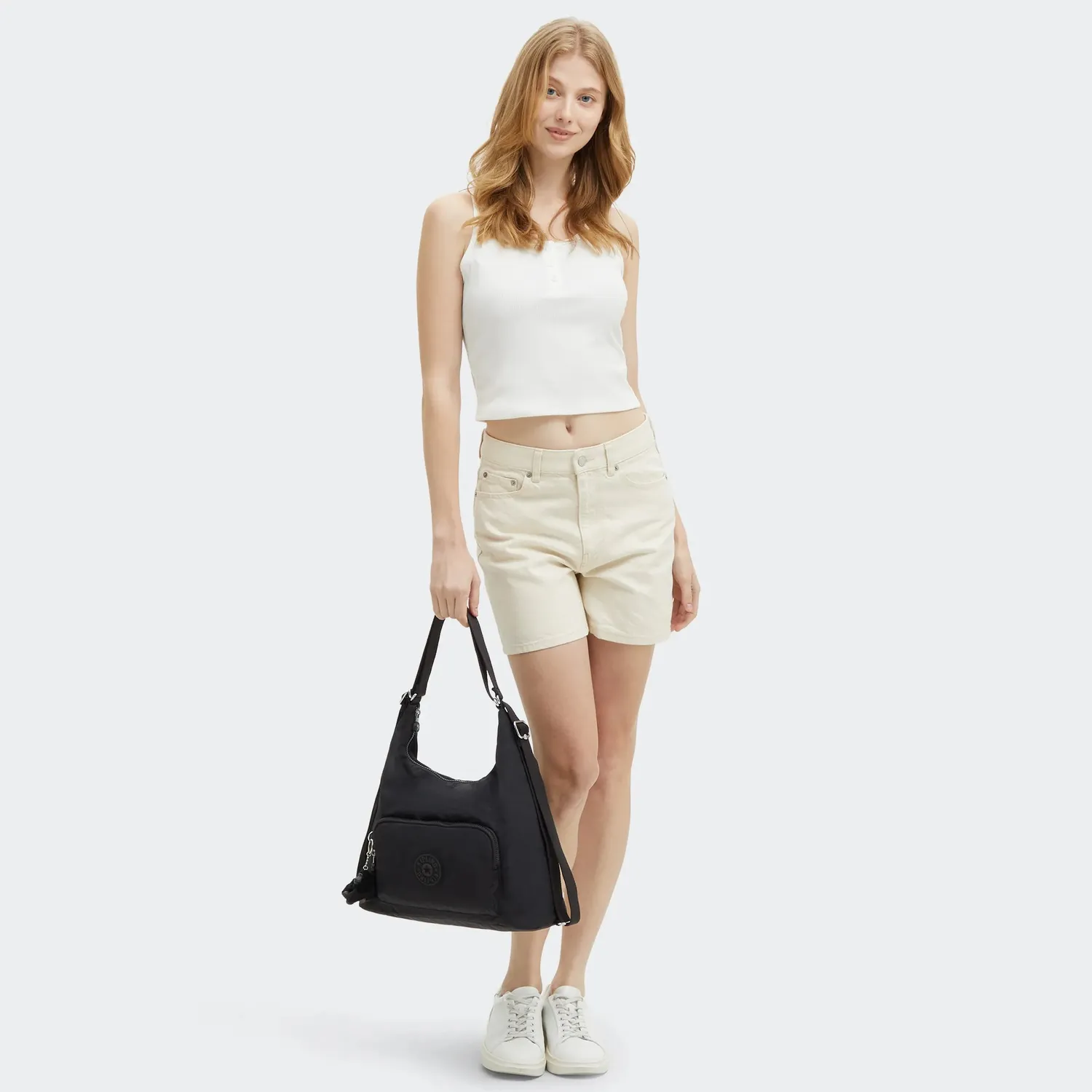 Kipling Yenna schoudertas Black Noir medium multifunctioneel