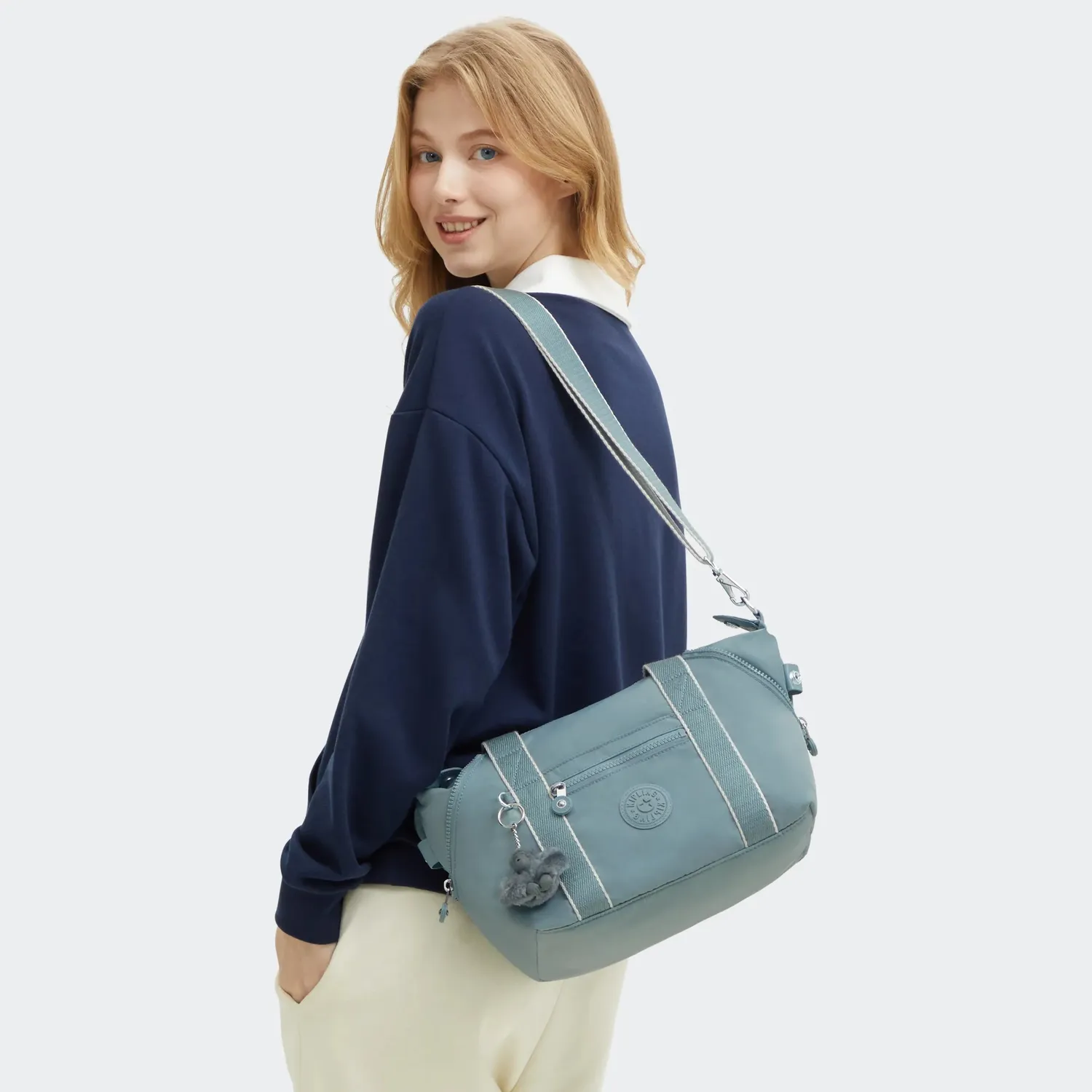 Kipling Art Mini schoudertas Relaxed Grey klein dagelijks