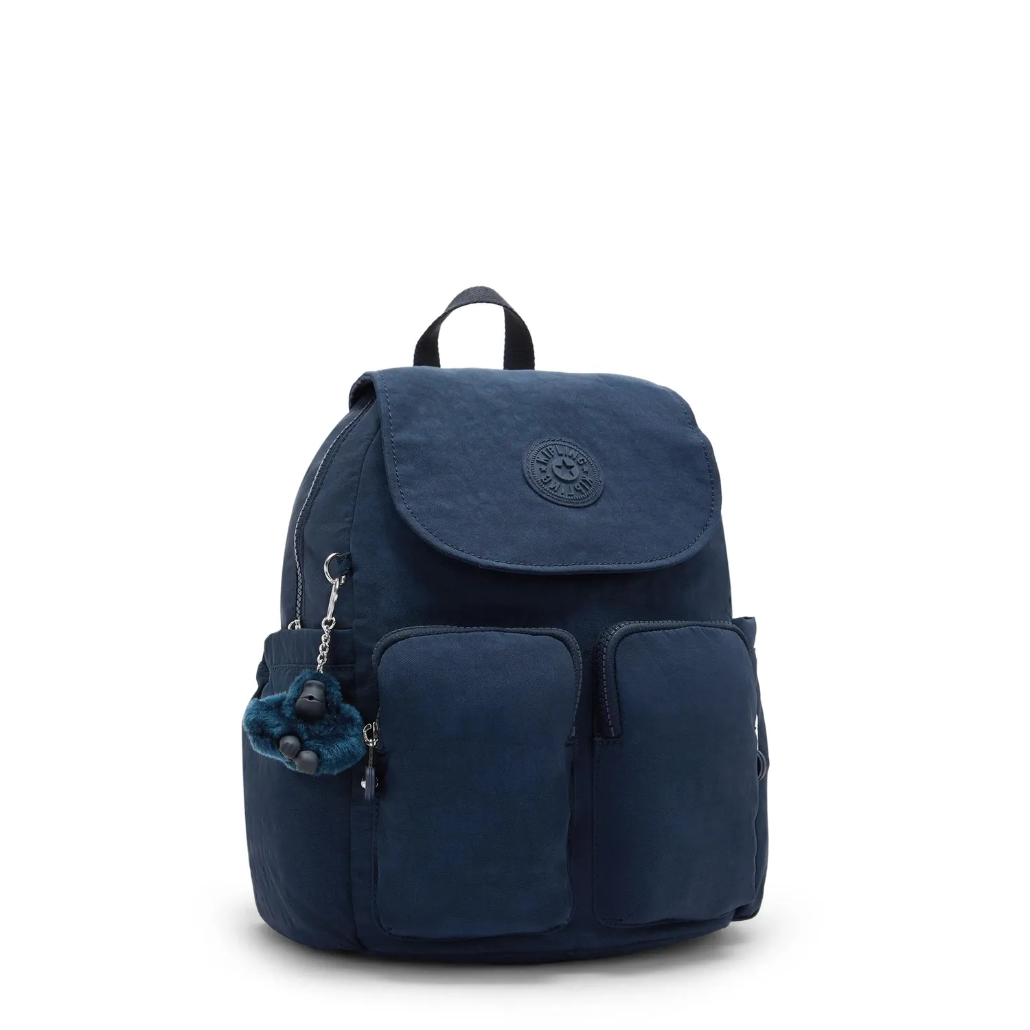 Kipling City Pocket S rugzak Blue Bleu 2 met zijvakken klein