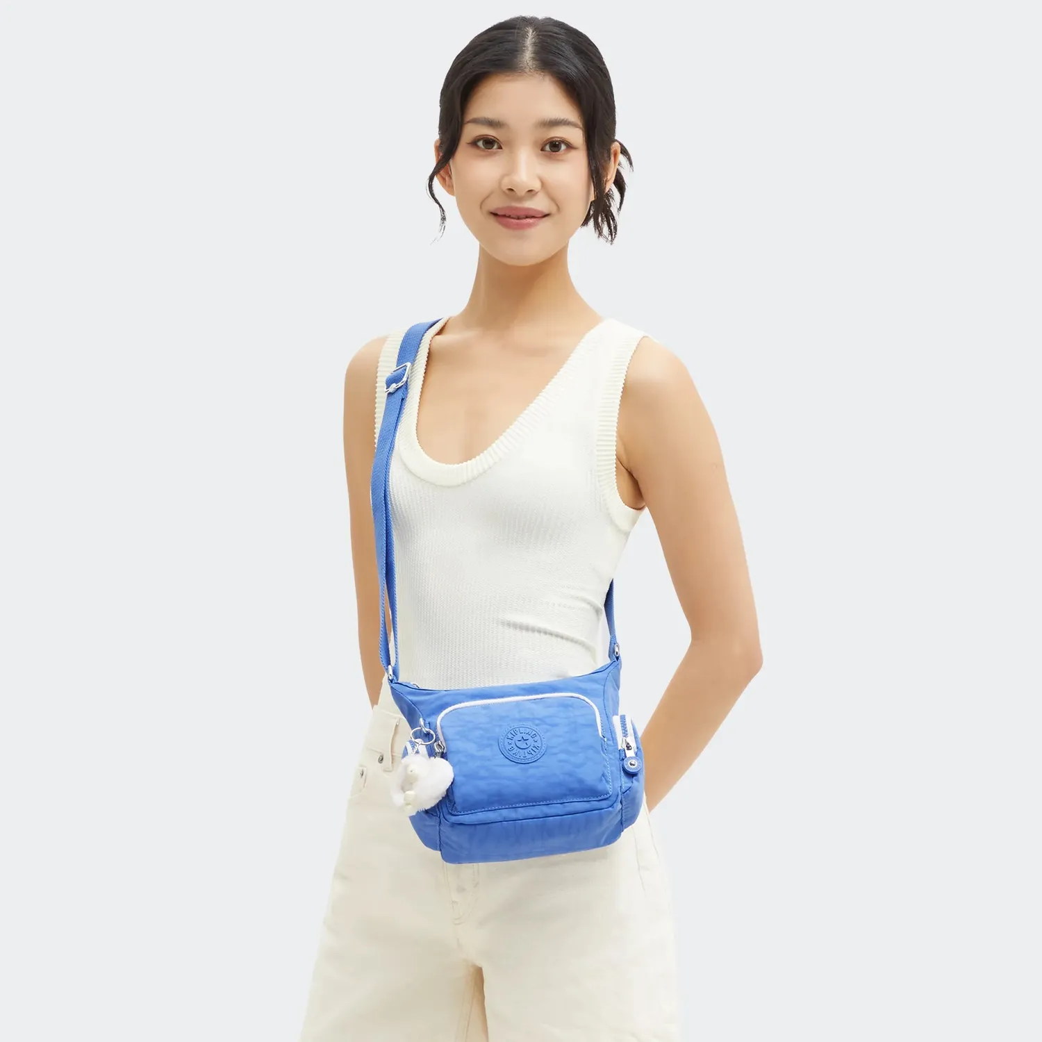 Kipling Gabbie Mini schoudertas klein Cocktail Blue lichtgewicht