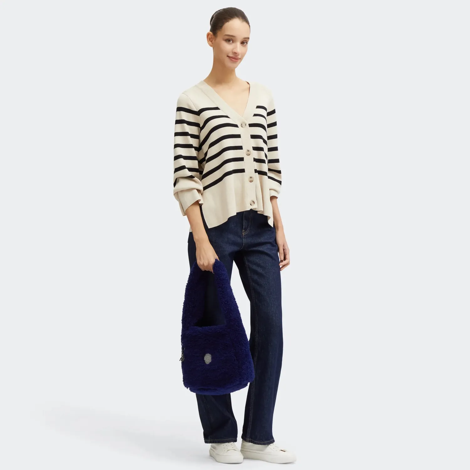 Kipling Nakato S schoudertas Fuzzy Night klein ritsvakken