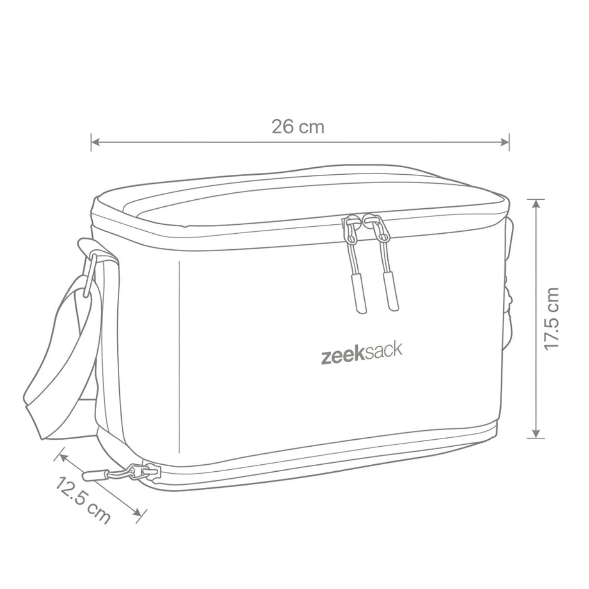 ZEEKSACK Travel Cooler koeltas zwart 6 liter