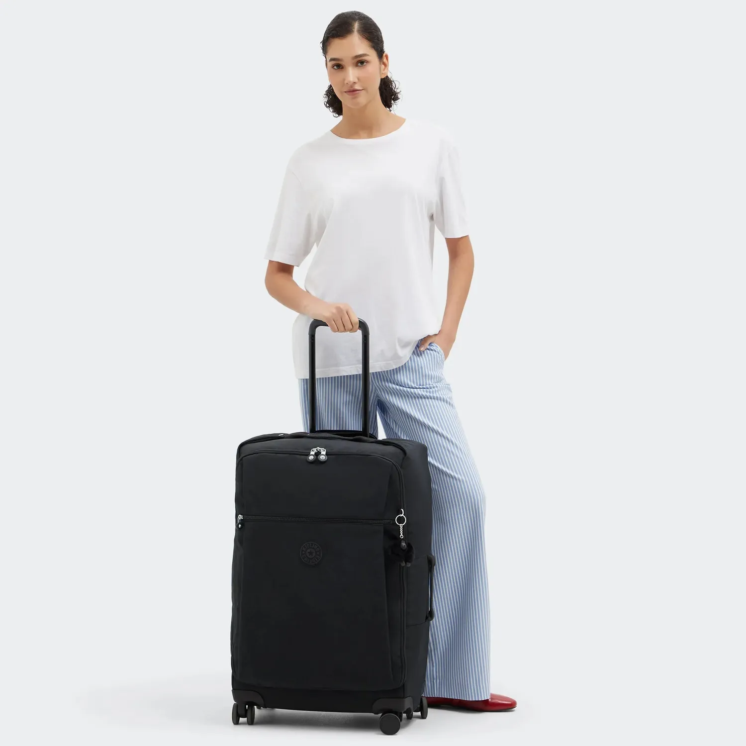 Kipling Darcey Up M koffer Black Noir medium 4 wielen