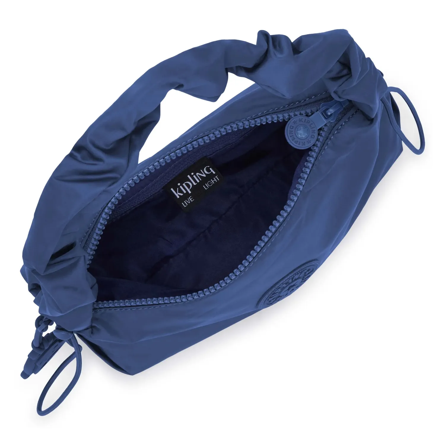 Kipling Eleni schoudertas Klein Casual Blue met ritsvak