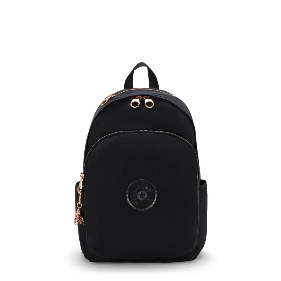 Kipling Delia rugzak Medium Black Rose Spice zijvakken