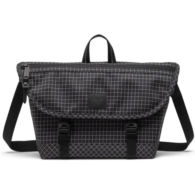 Herschel Cove Messenger Grid Black Canvas
