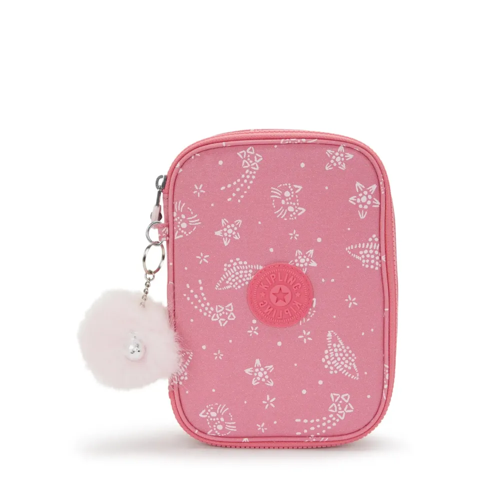 Kipling 100 Pens pennenzak Glitter Cats groot waterafstotend