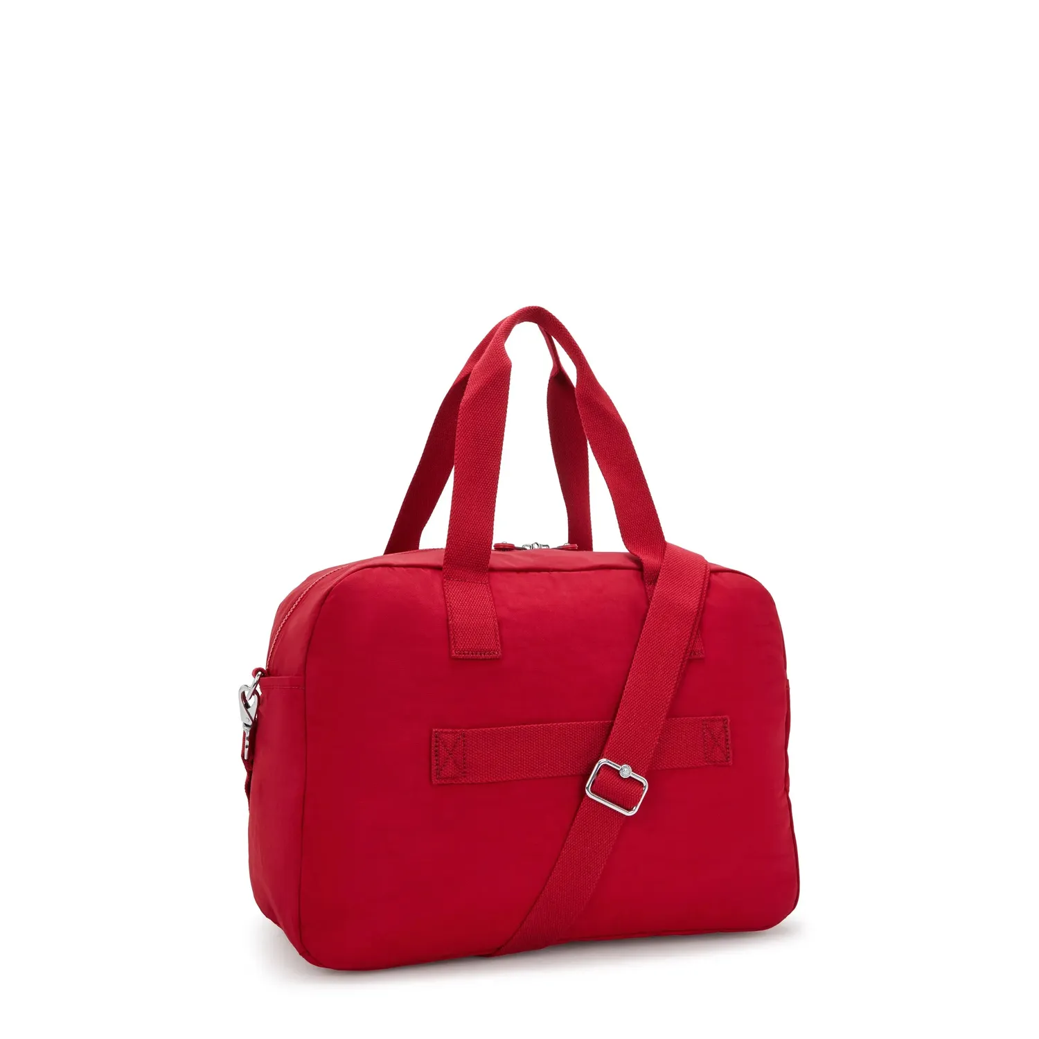 Kipling Defea XL weekendtas Medium Ruby Red met laptopvak