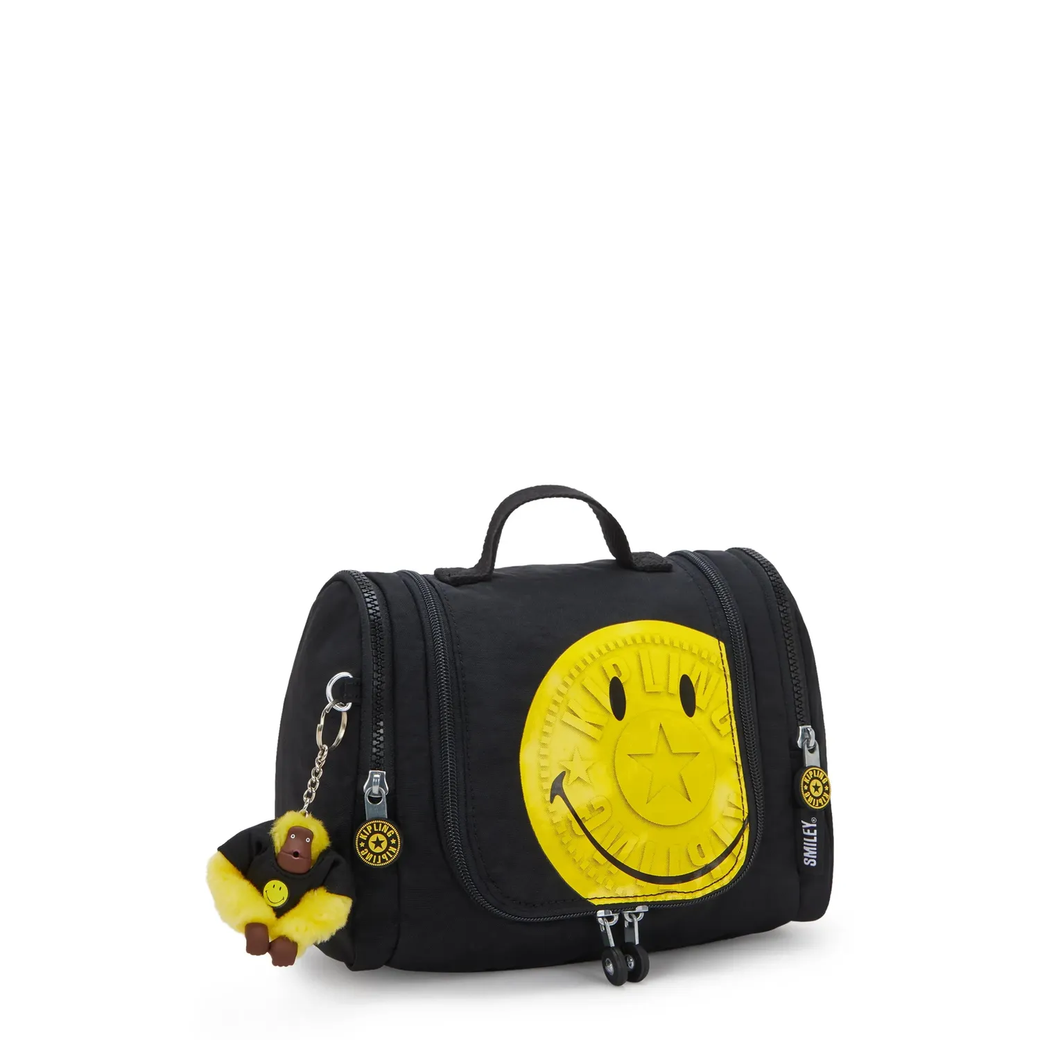 Kipling Gloria toilettas Yellow Fun Black medium Smiley