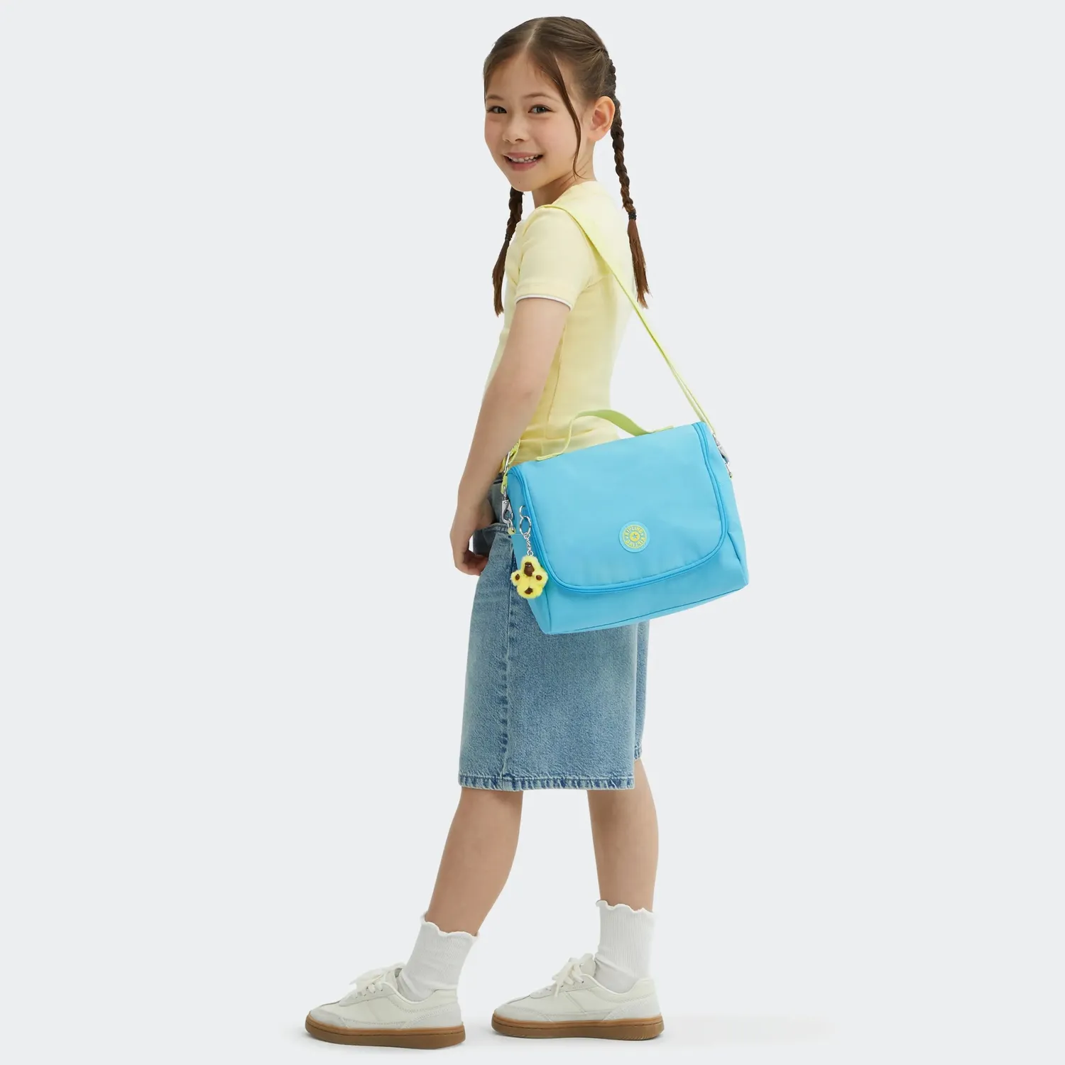 Kipling New Kichirou lunchtas Groot Splash Blue trolleybevestiging