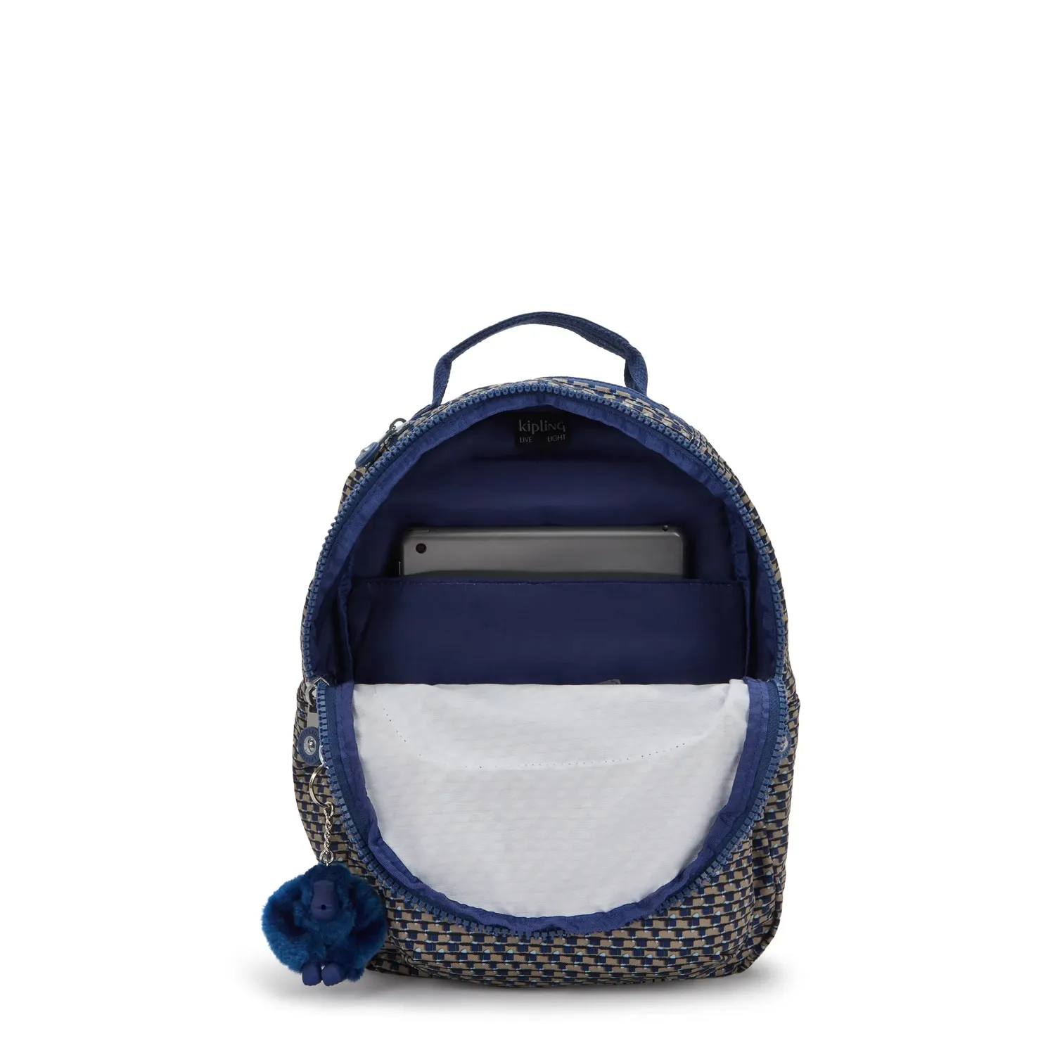 Kipling Seoul S rugzak Klein Blue on Wire 11 inch
