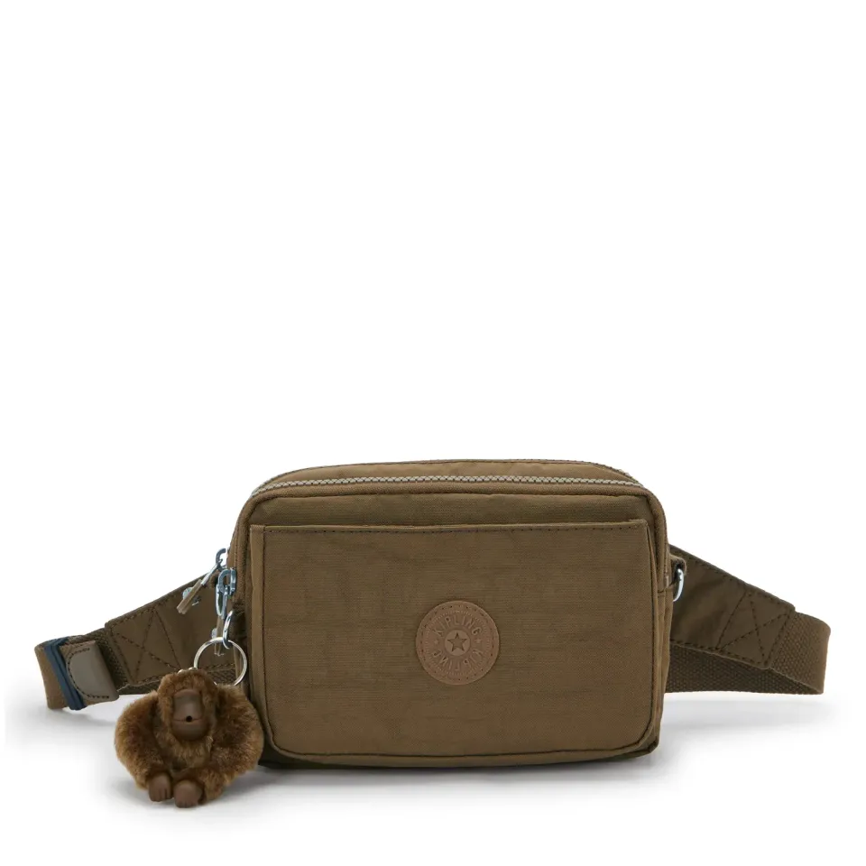 Kipling Abanu Multi schoudertasje Klein Smooth Khaki vakindeling