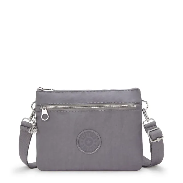 Kipling Riri L Zip schoudertas grey spice medium verstelbaar