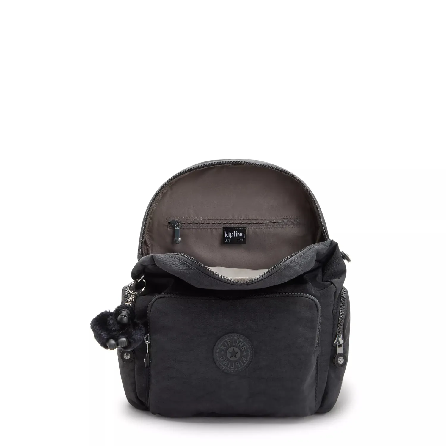 Kipling City Zip S rugzak Black Noir klein zwart basic