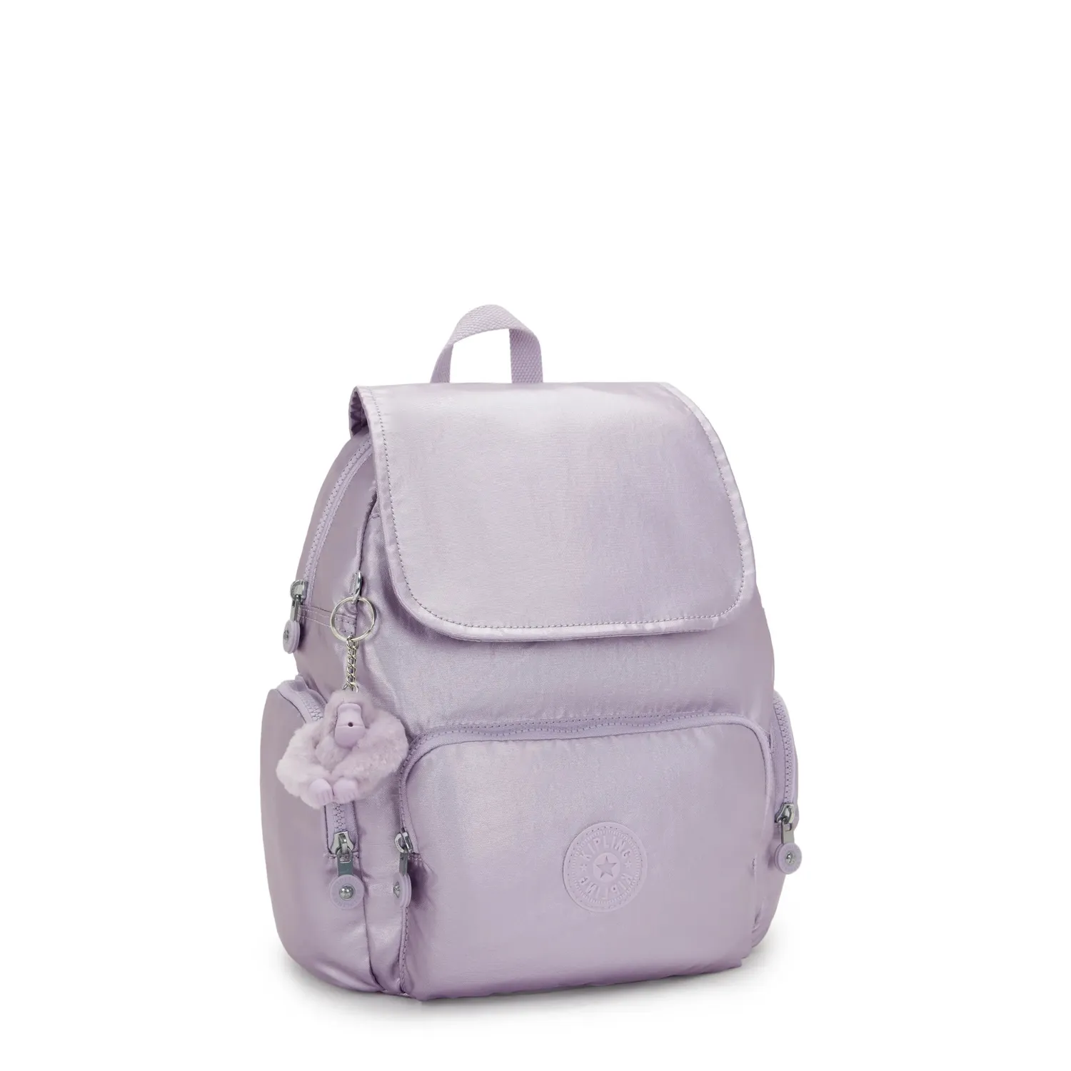 Kipling City Zip S rugzak Lilac Moon Metallic klein metallic