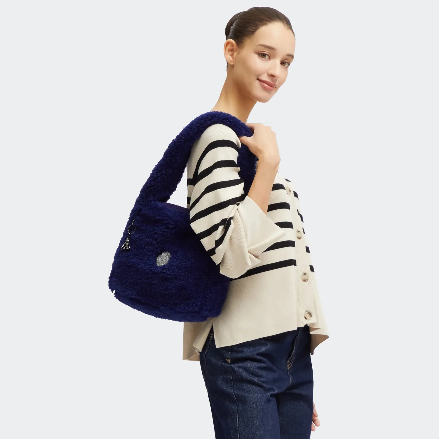 Kipling Nakato S schoudertas Fuzzy Night klein ritsvakken