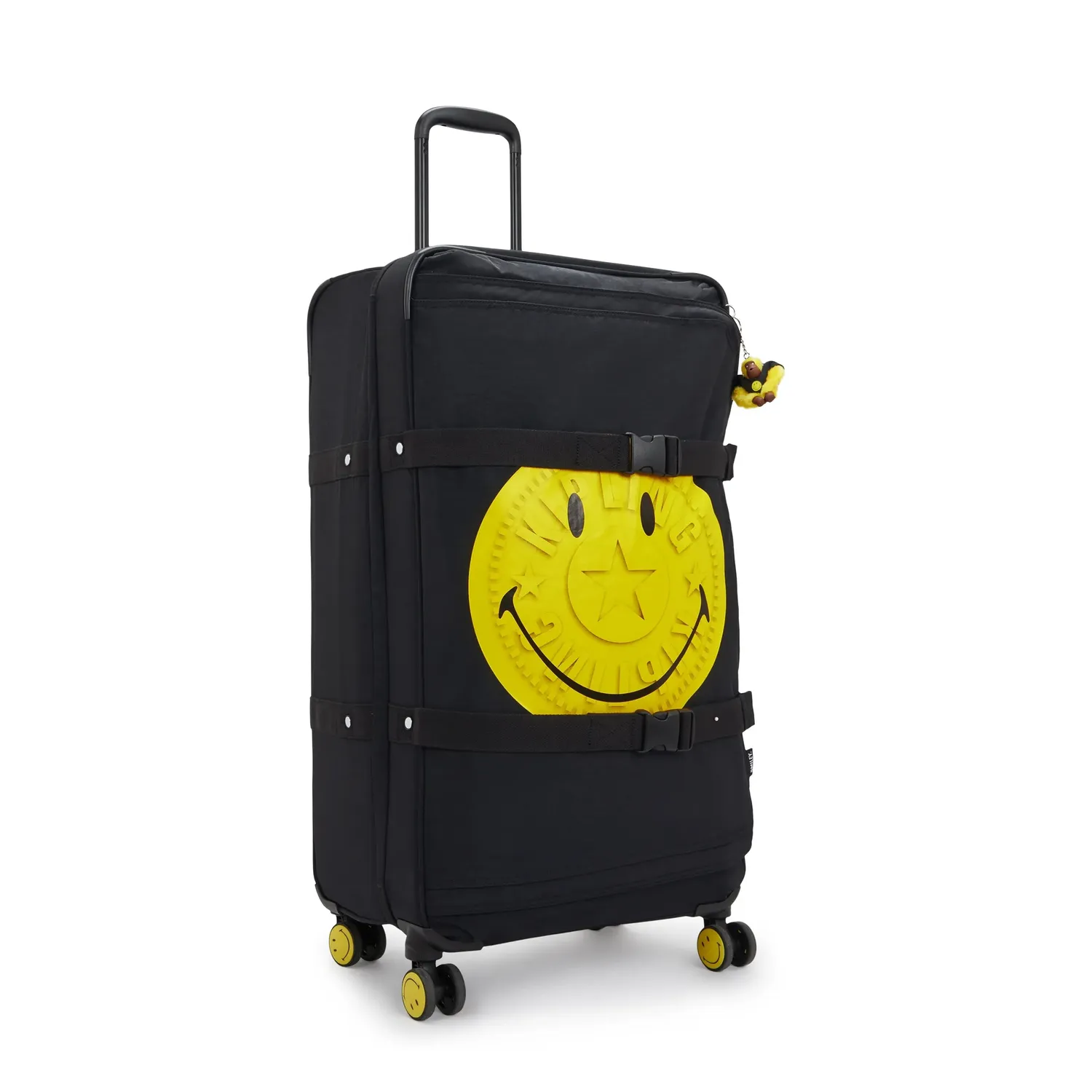 Kipling Spontaneous L koffer Yellow Fun Black Smiley