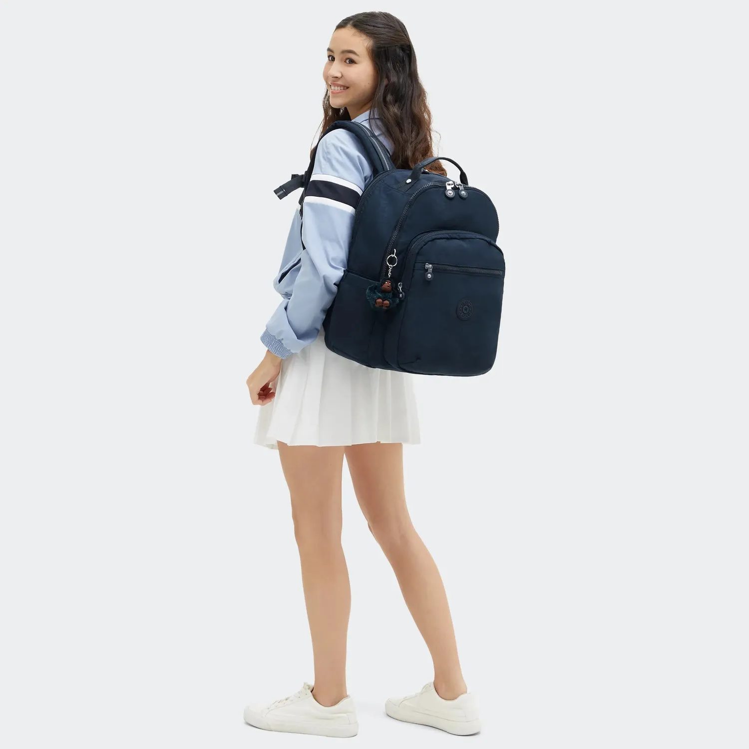 Kipling Seoul College Extra rugzak True Blue Tonal 15 inch