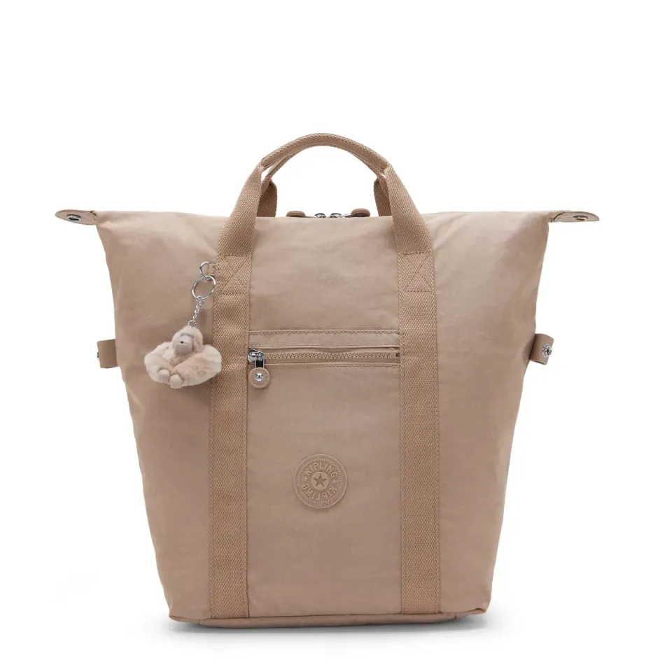 Kipling New Art rugzak Tan Beige Medium 15 inch