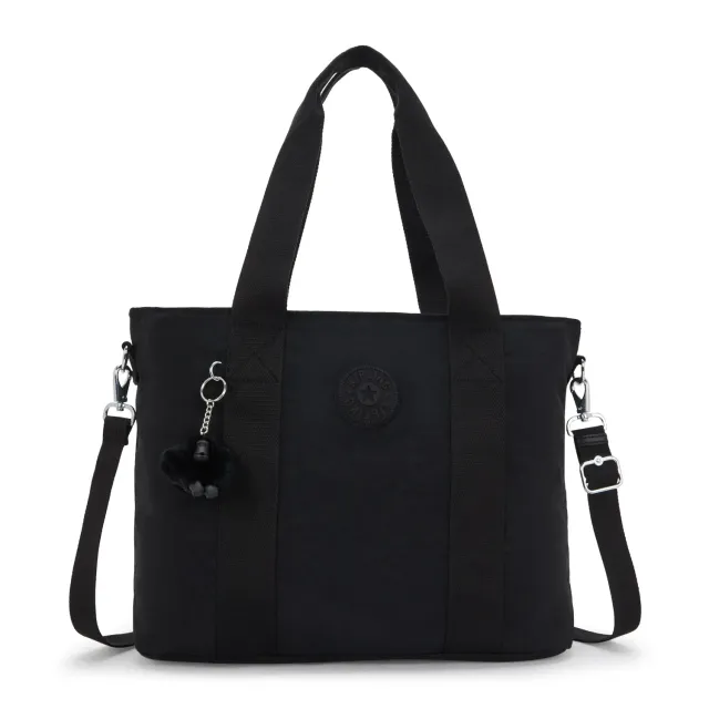 Kipling Minta L Up schoudertas Black Noir groot draagtas