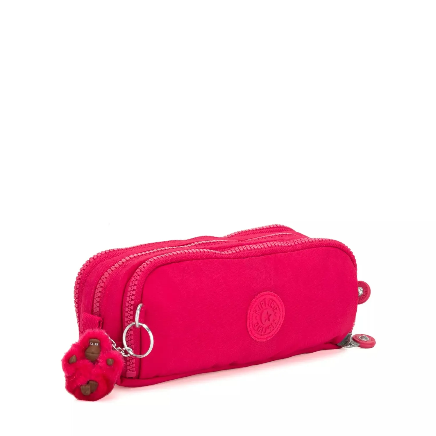 Kipling Gitroy pennenetui Groot True Pink effen roze