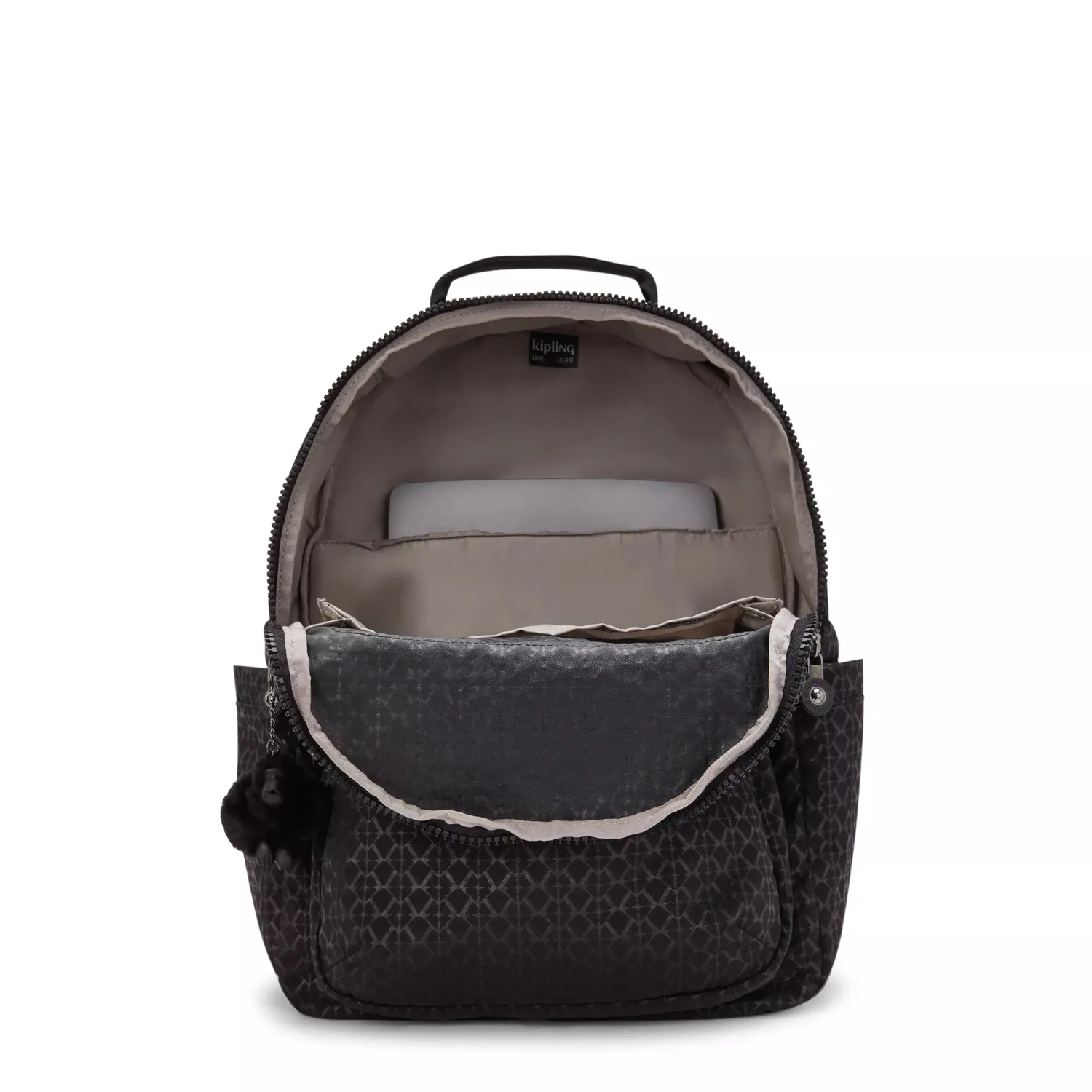 Kipling Seoul rugzak Groot Signature Emb werk
