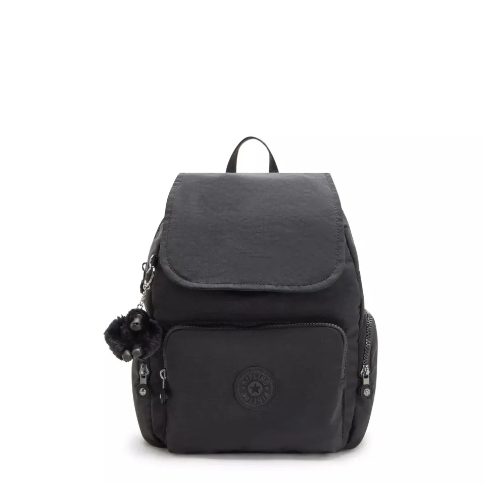 Kipling City Zip S rugzak Black Noir klein zwart basic