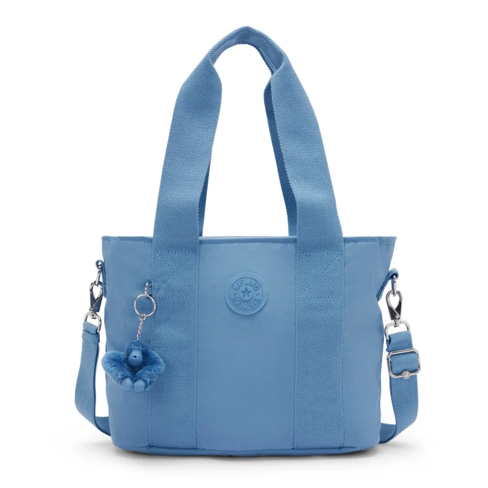Kipling Minta M Up shopper vintage blue medium met rits
