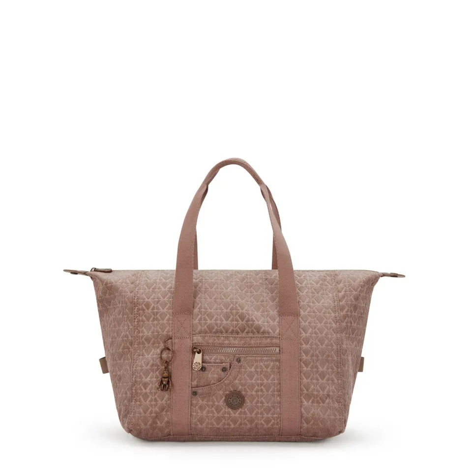Kipling Casual Art draagtas Medium sign brown corduroy A4