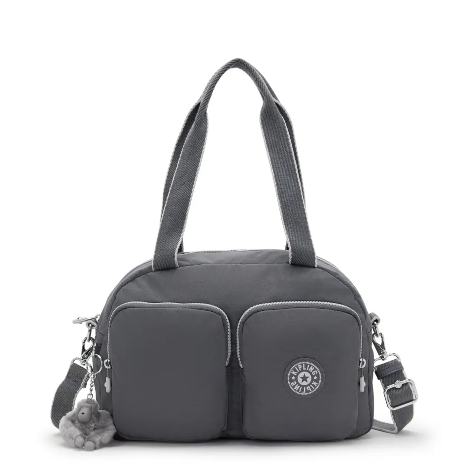 Kipling Cool Defea schoudertas Medium Moonlit Grey rond
