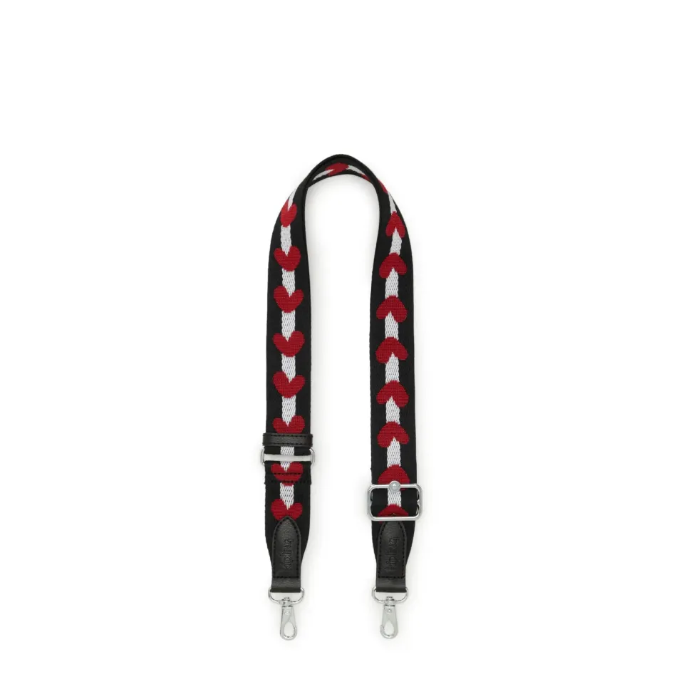 Kipling Shoulderstrap Basic tasriem Red Heart Stripe klein