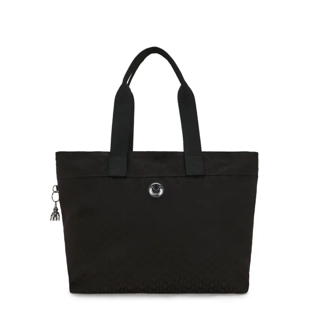 Kipling Colissa Up shopper Groot Black Sign Jacquard laptopvak