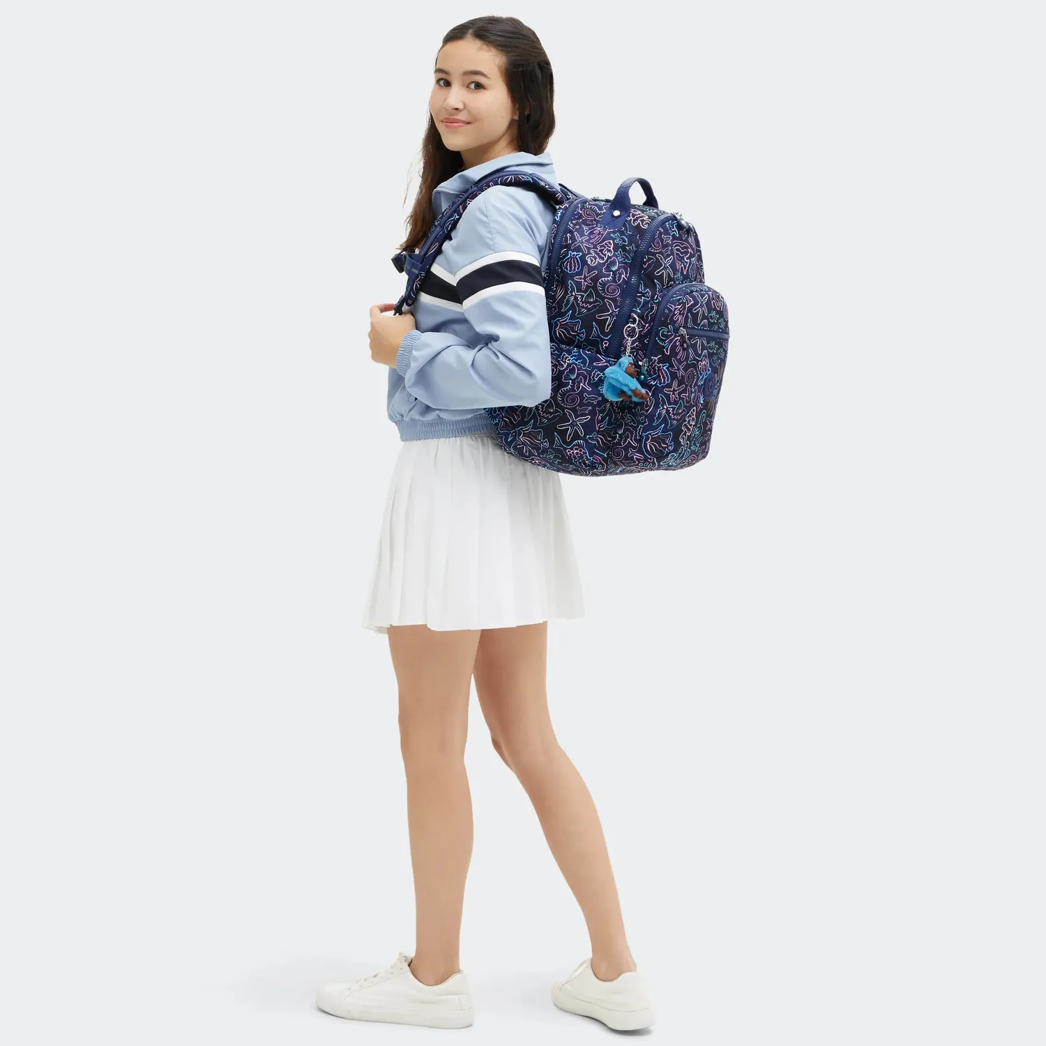 Kipling Seoul College Extra rugzak Groot Disco Fish 15 inch
