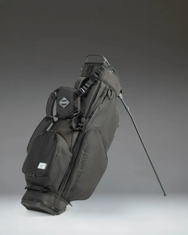 Herschel Watt Stand golftas zwart met 5-vaks top