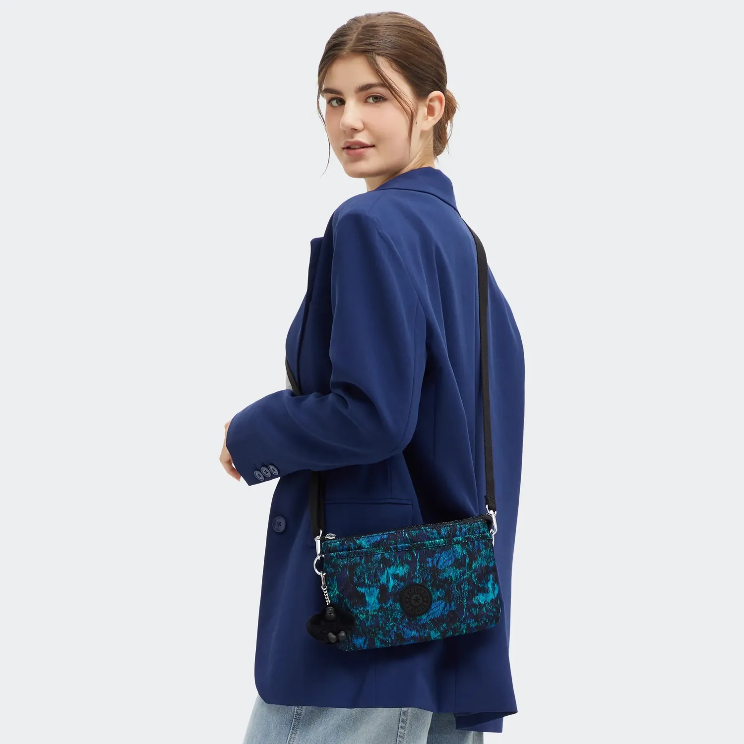 Kipling Riri crossbodytas klein Blending Blues print