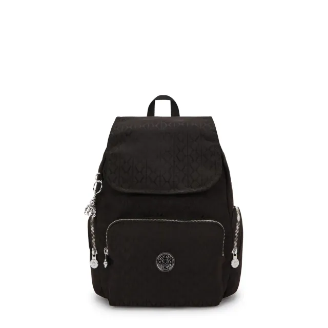 Kipling City Zip S rugzak Klein Noir Sign Jq stevige rits