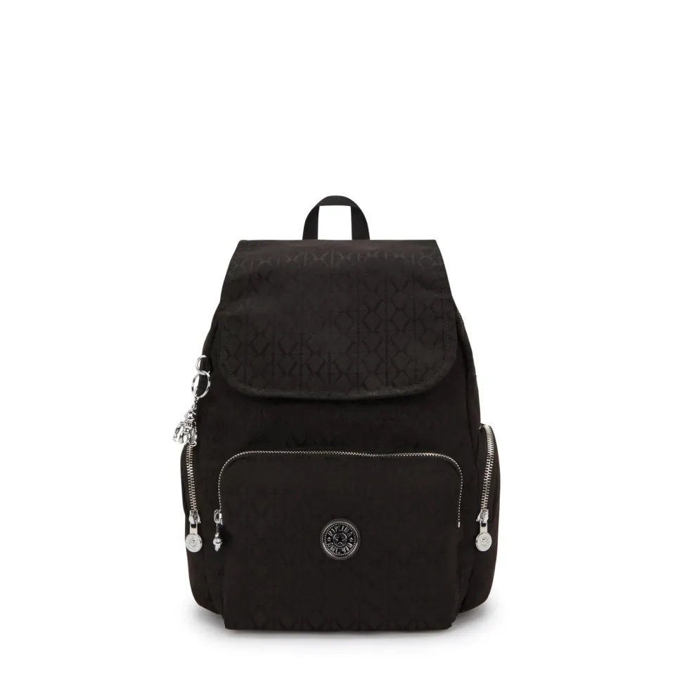 Kipling City Zip S rugzak Klein Noir Sign Jq stevige rits
