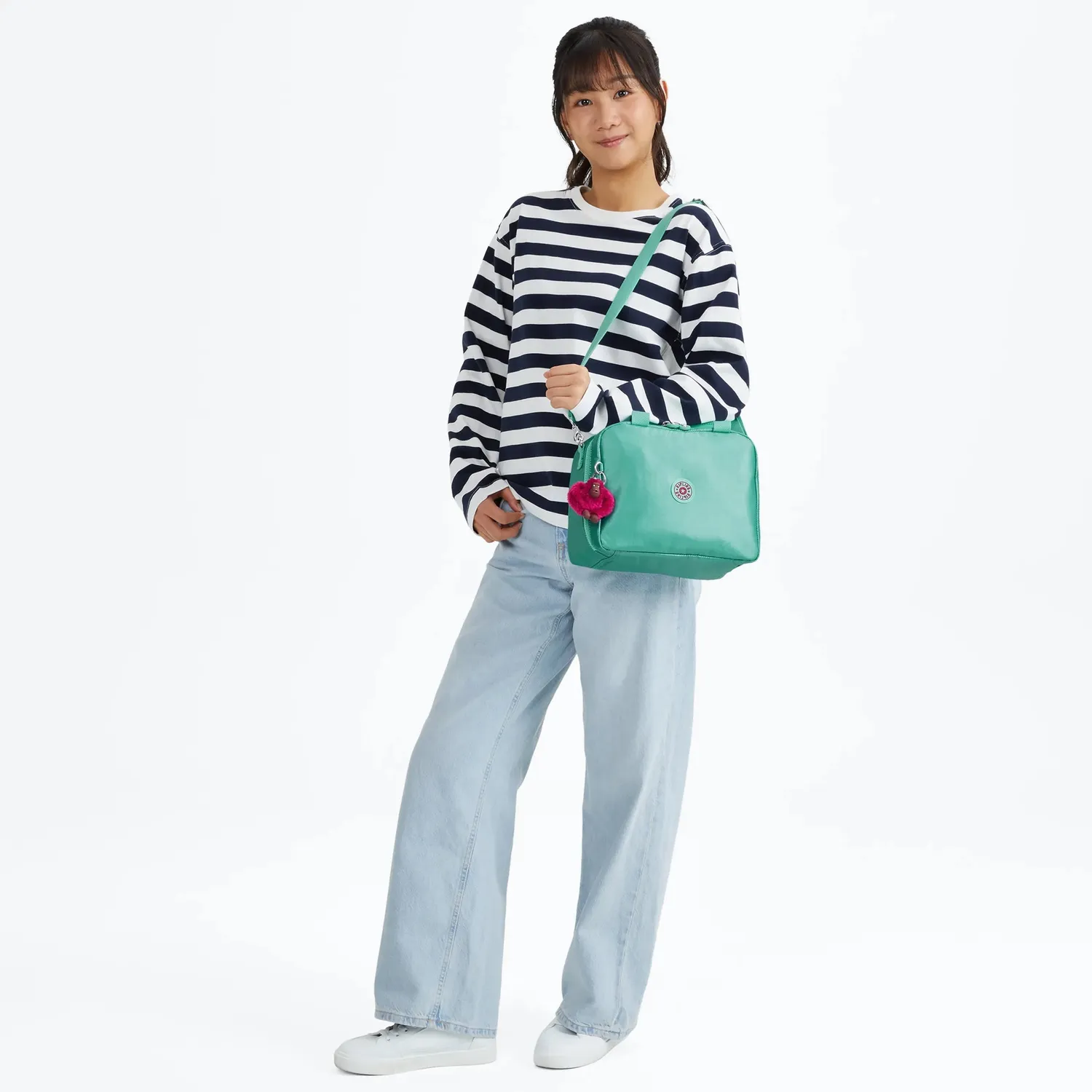 Kipling Miyo lunchtas Oasis Mint Metallic groot geïsoleerd
