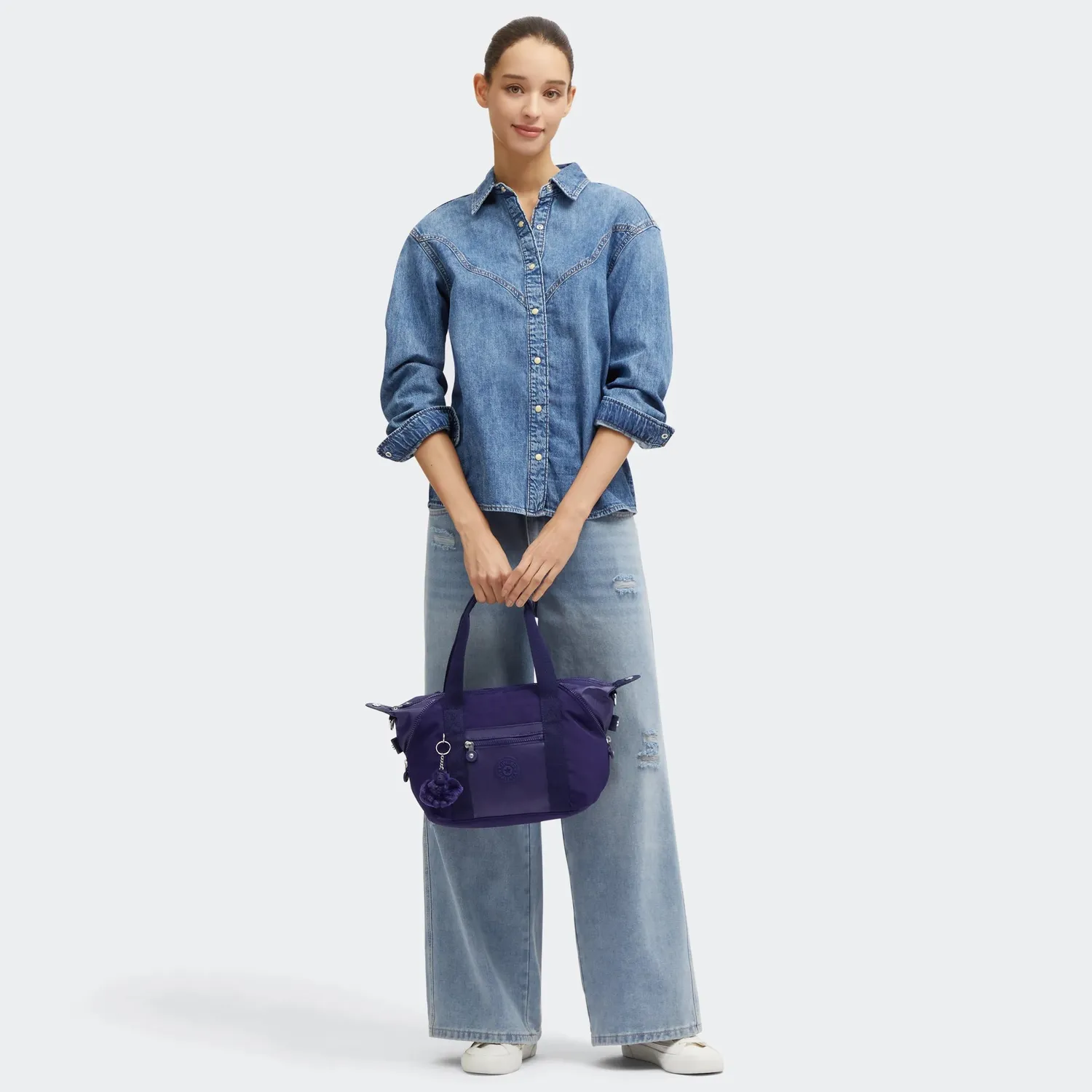 Kipling Art Mini schoudertas Moonlit Shine Block klein waterafstotend