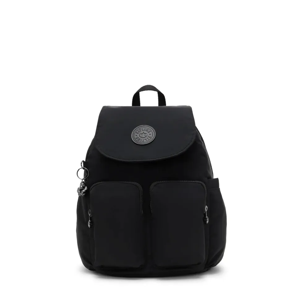 Kipling City Pocket S rugzak Infinite Black met klep klein