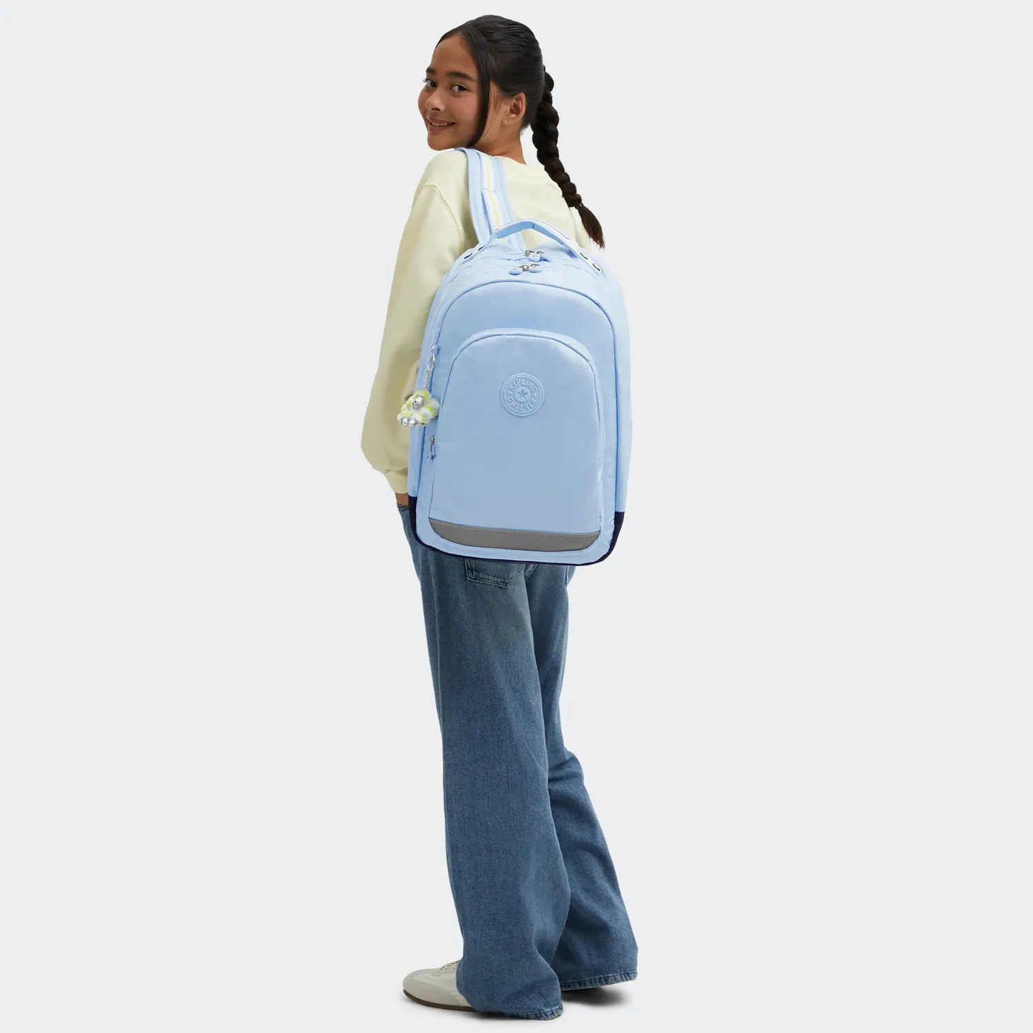 Kipling Class Room rugzak Groot Clear Sky Metallic 15"