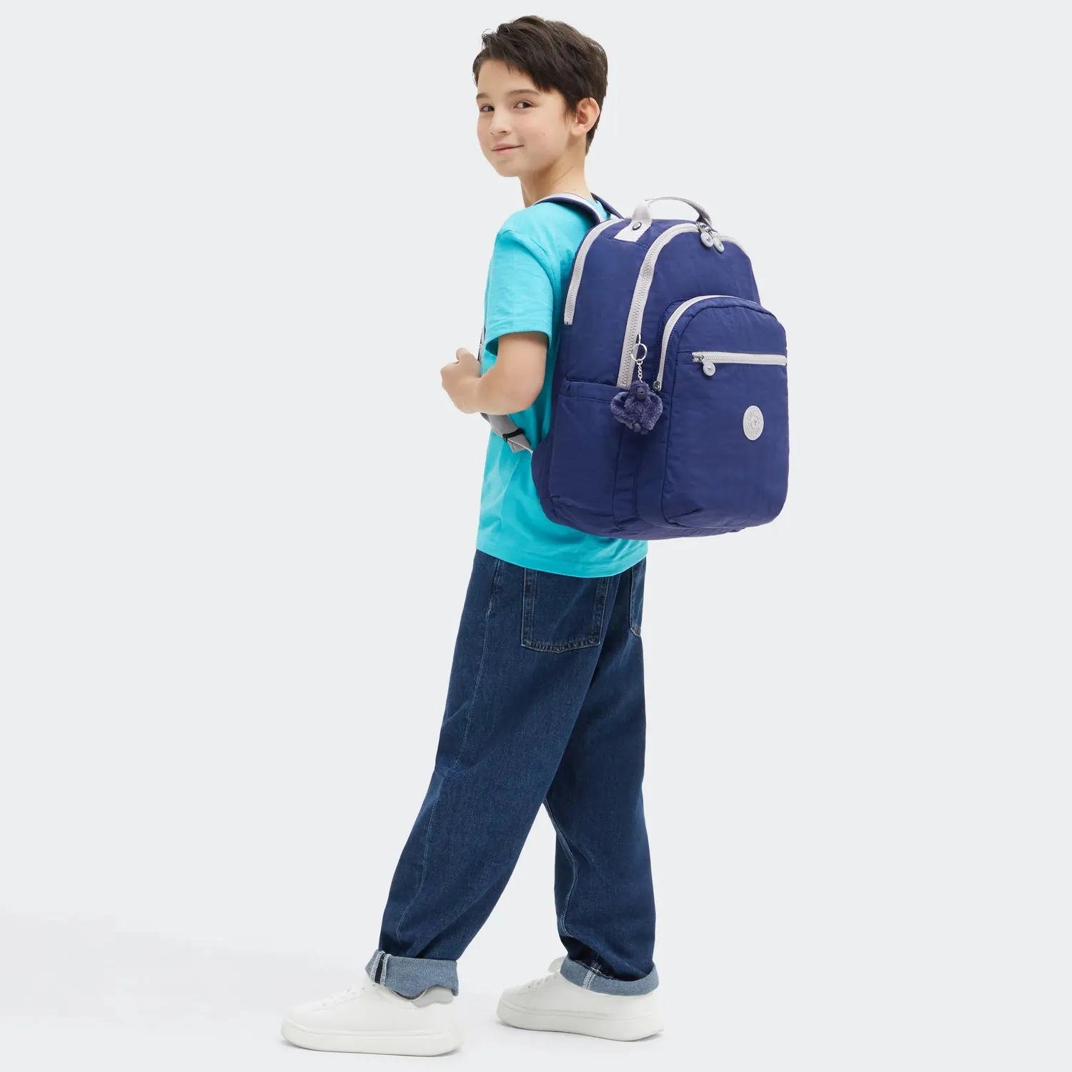 Kipling Seoul Lap rugzak Bottle Blue Combo groot 15 inch