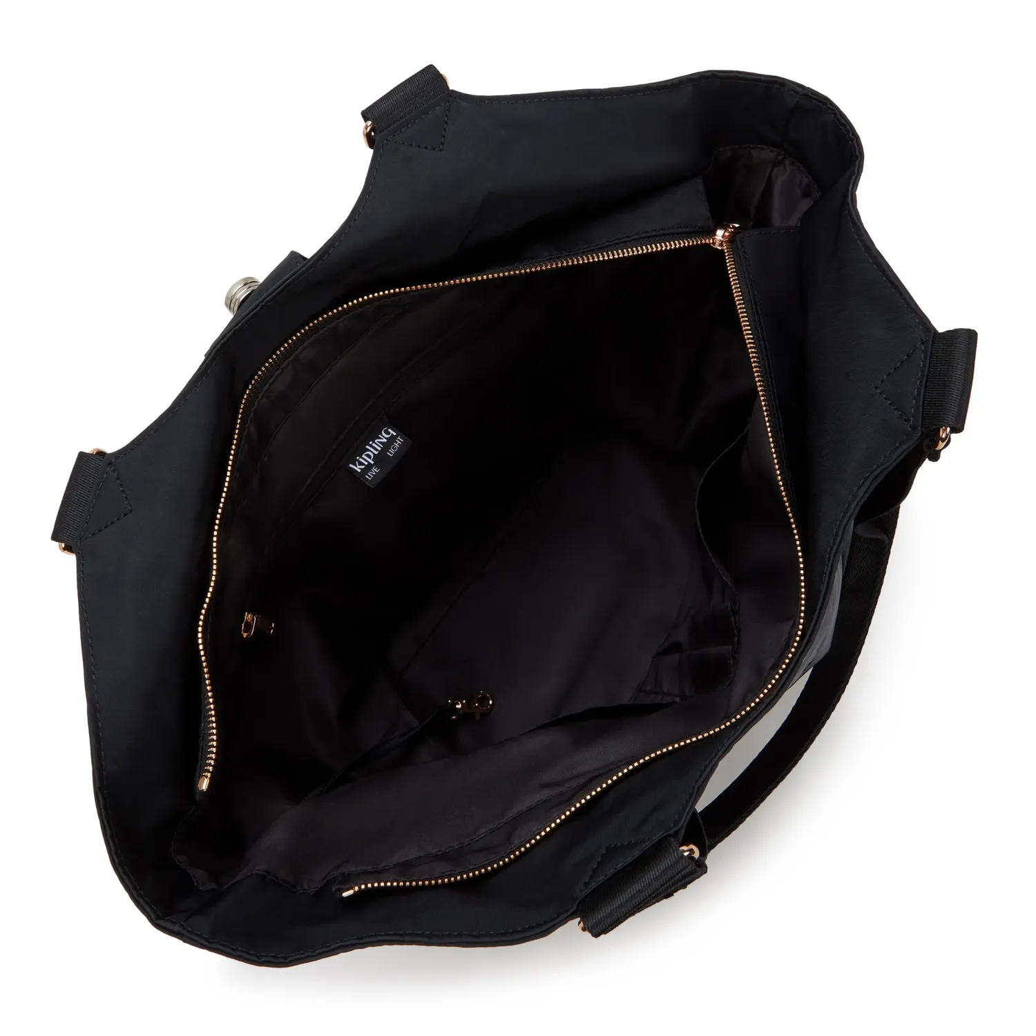 Kipling Recicely shopper Black Rose Spice medium ritsvakken